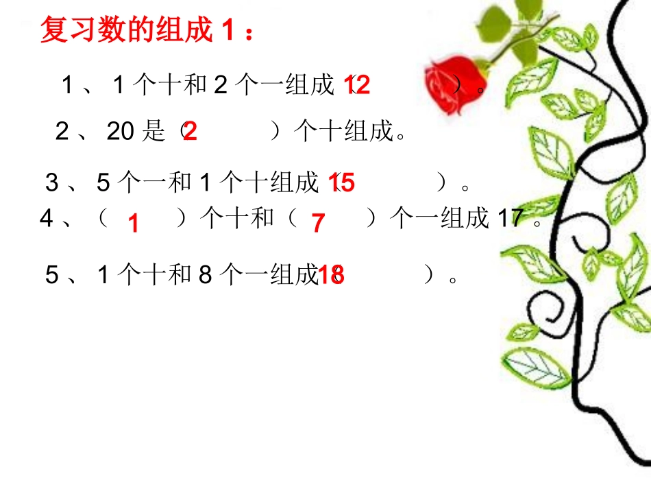 小学数学人教2011课标版一年级一年级下册100以内数的认识——数数--数的组成_第3页