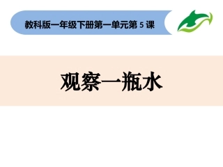 5.观察一瓶水