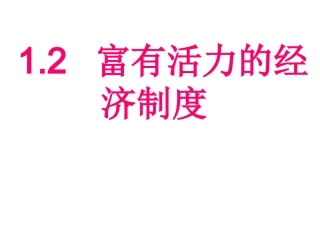 12富有活力的经济制度(课件)