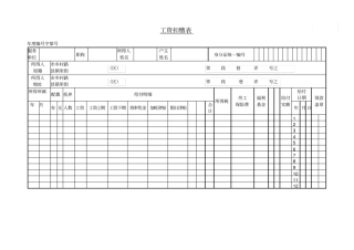 企业公司各种表格大全