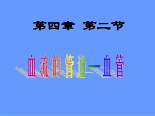 七下4.4.2血流的管道—血管-课件