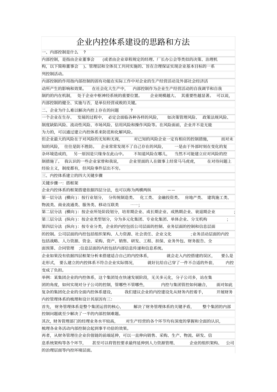 企业内控体系建设的思路和方法x_第1页