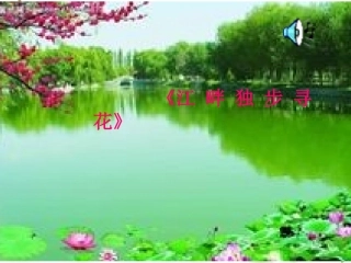 2.江畔独步寻花