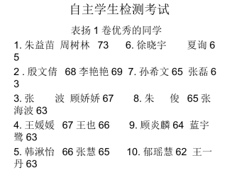 2011年8月31暑假自主学习试卷评讲