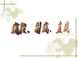 线段-射线-直线