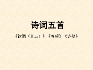 《诗词五首》-(第1课时)