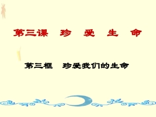 3-3珍爱我们的生命
