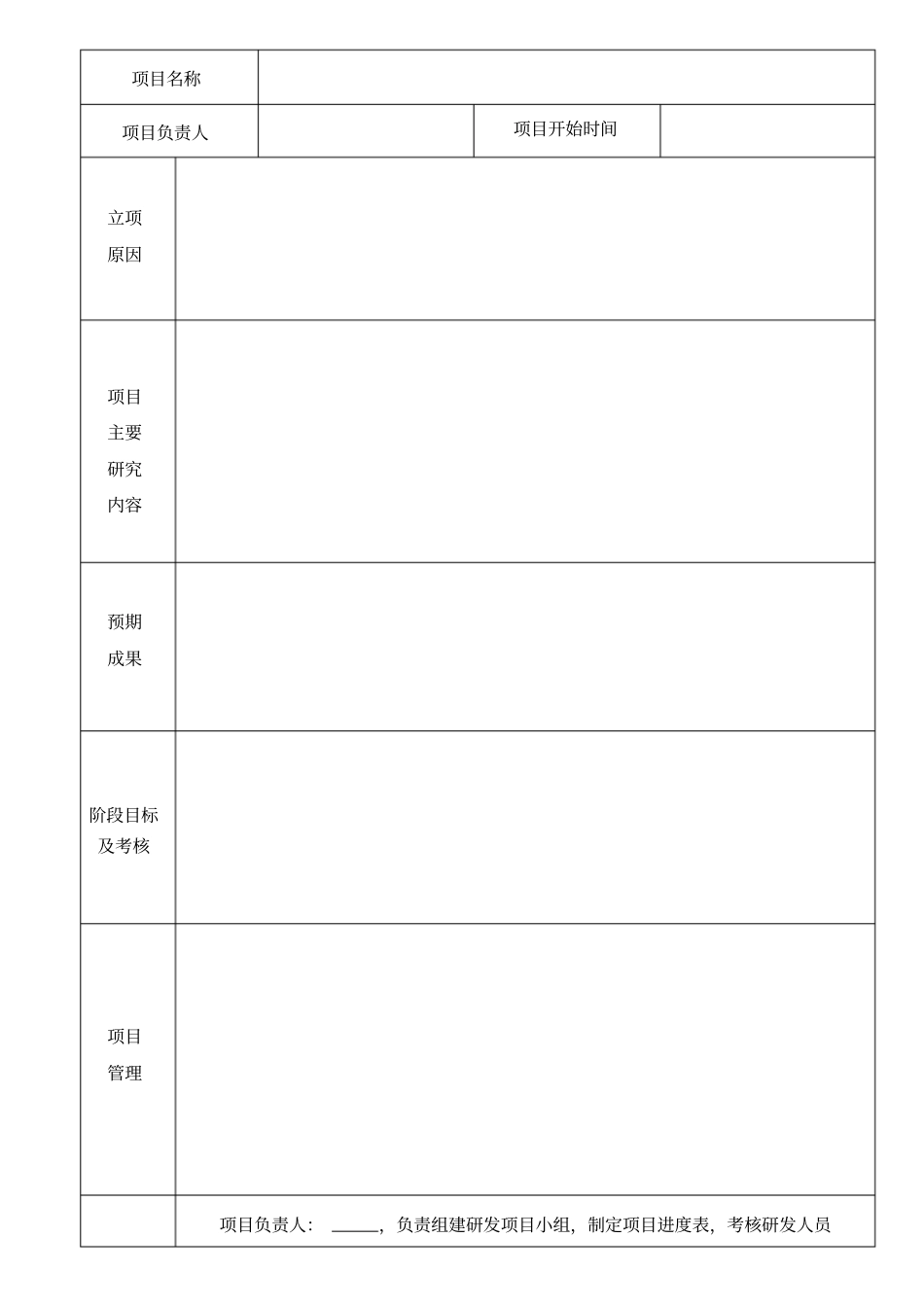 企业内部立项报告范本_第1页