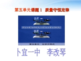 质量守恒定律课件李改琴