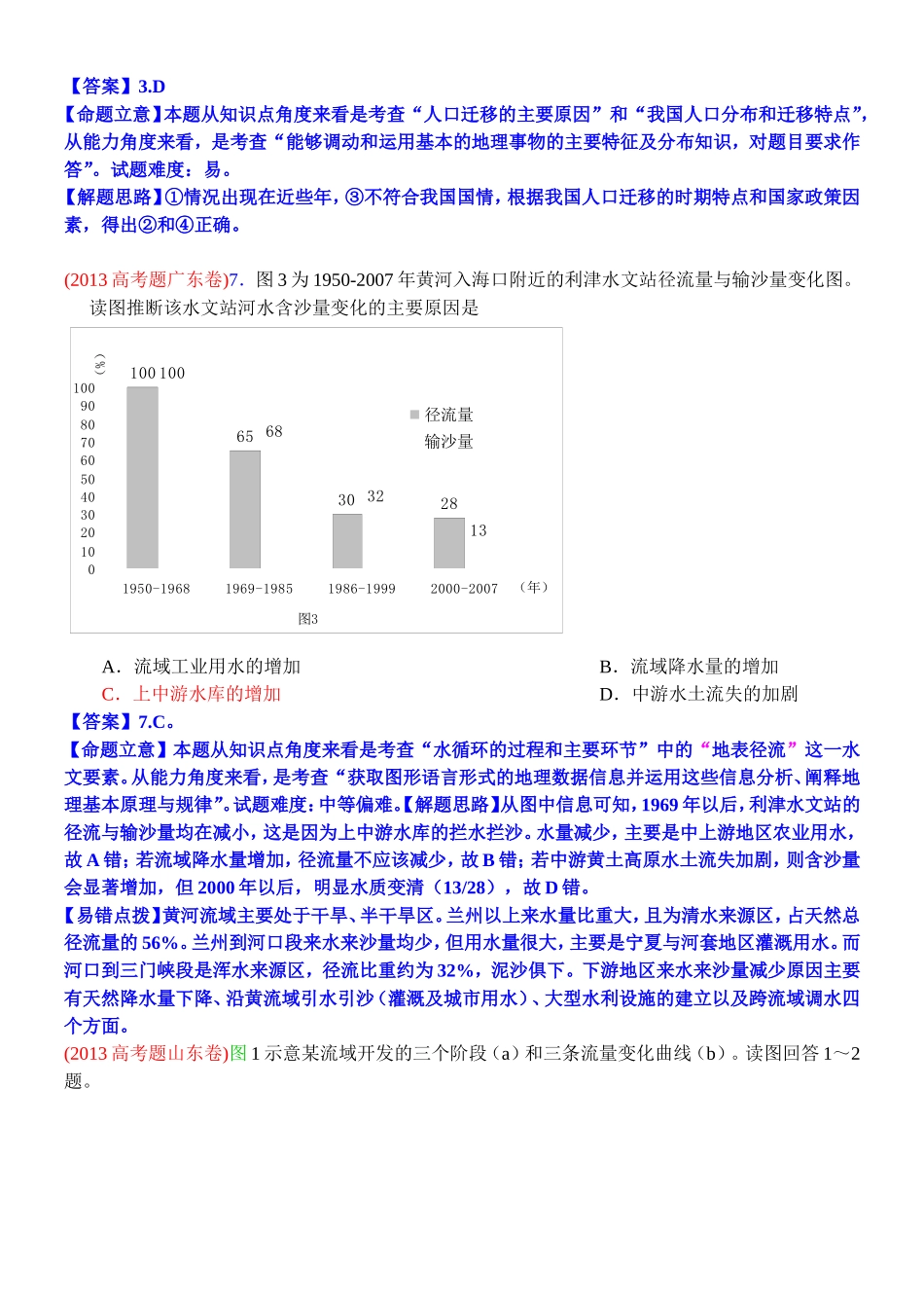 2014高考地理试题分类解析—专题4地球上的水_第3页