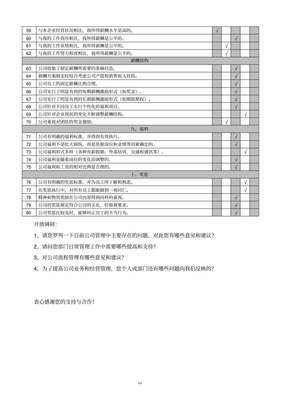 企业内部调研问卷_第3页