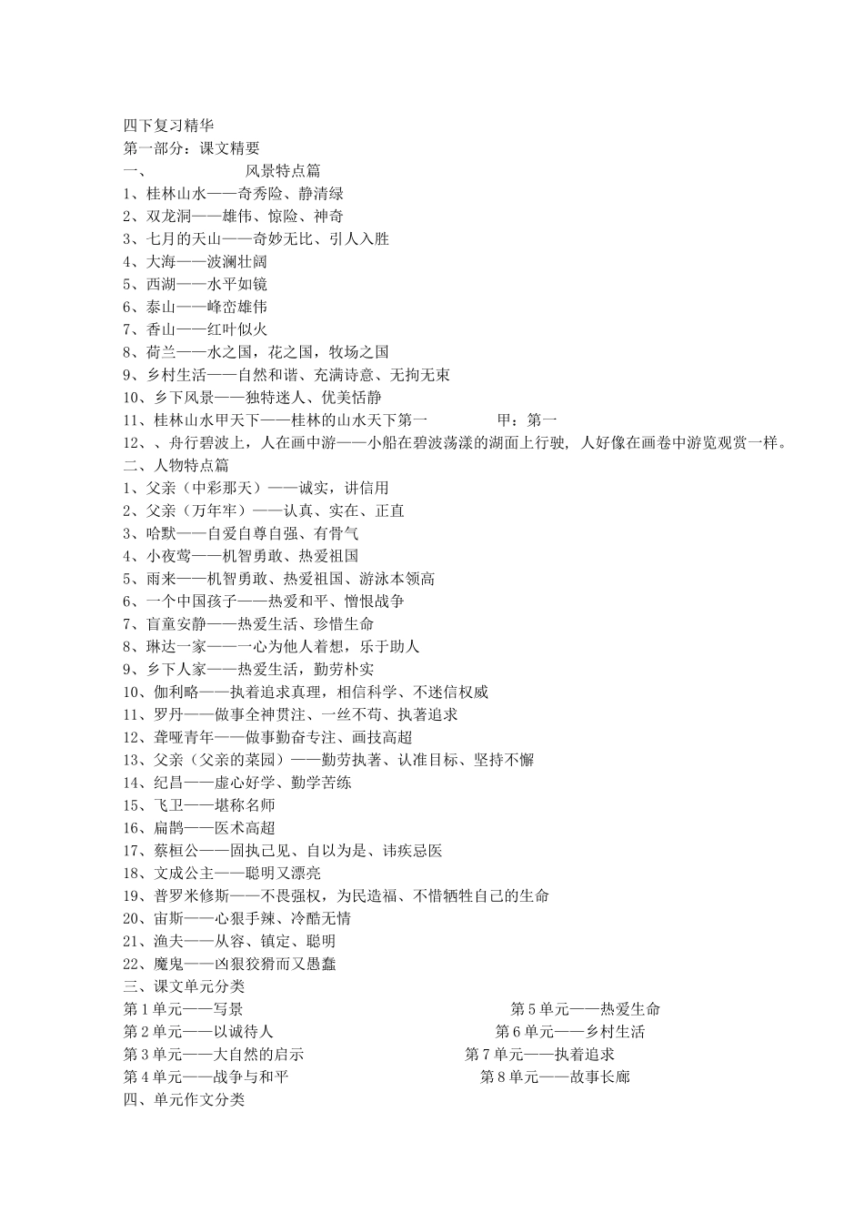 四下复习精华_第1页