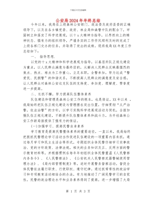 公安局2024年年终总结