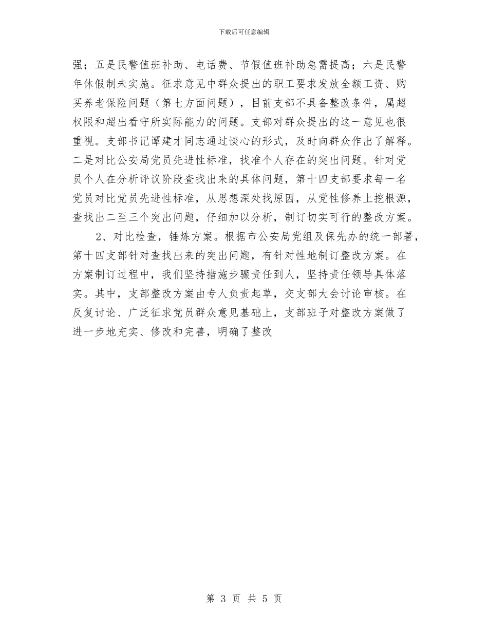 公安局党支部整改提高阶段工作总结与公安局分局工作要点汇编_第3页
