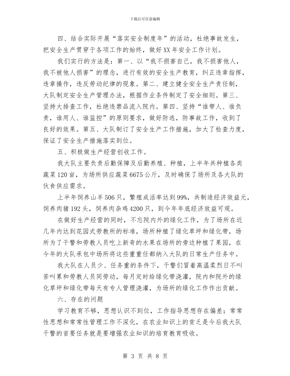 公安干警上半年工作总结与公安干警个人年终工作总结汇编_第3页