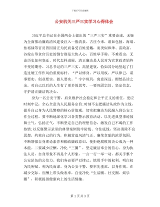 公安机关三严三实学习心得体会
