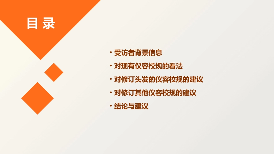 全部受访者认为学校最需要修订有关头发的仪容校规课件_第2页