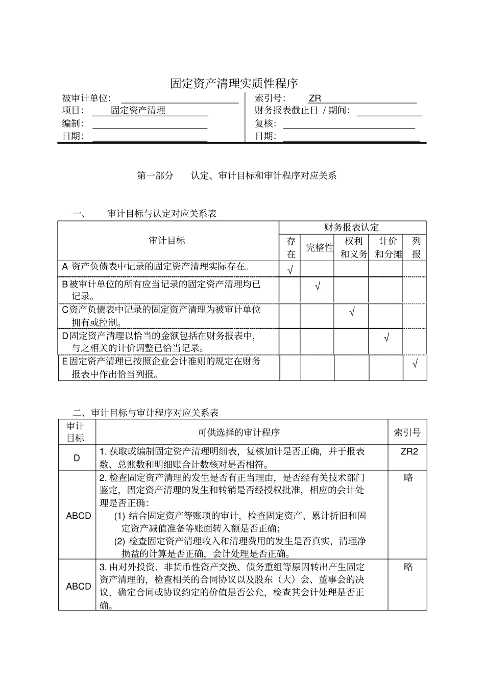 企业固定资产清理管理表格5_第2页