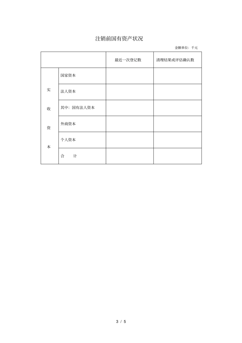 企业国有资产注销产权登记表_第3页