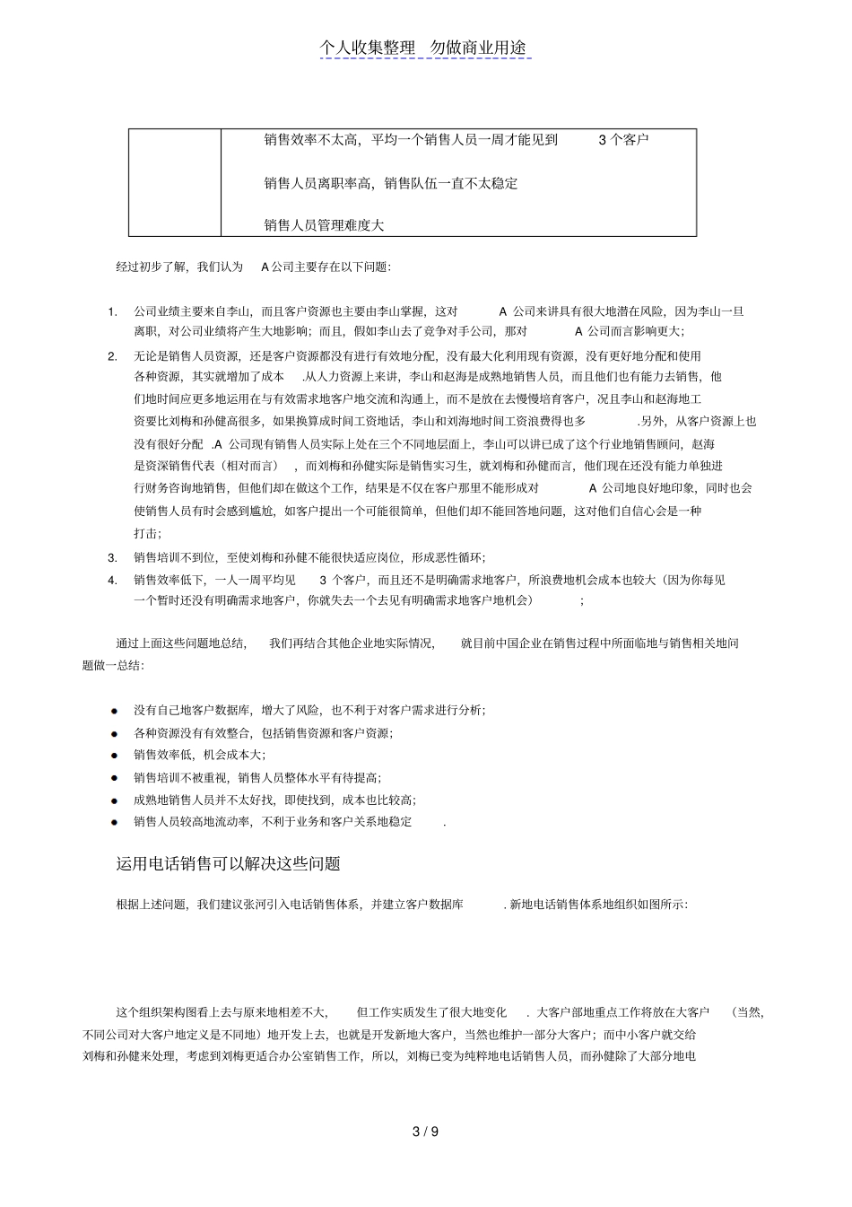 企业在销售和销售管理中面临的主要问题_第3页