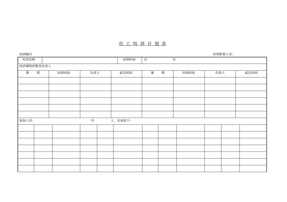 企业培训管理表格_第3页