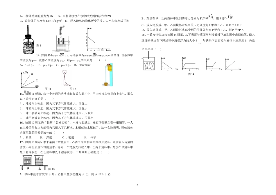 2015级物理上中期试题_第2页