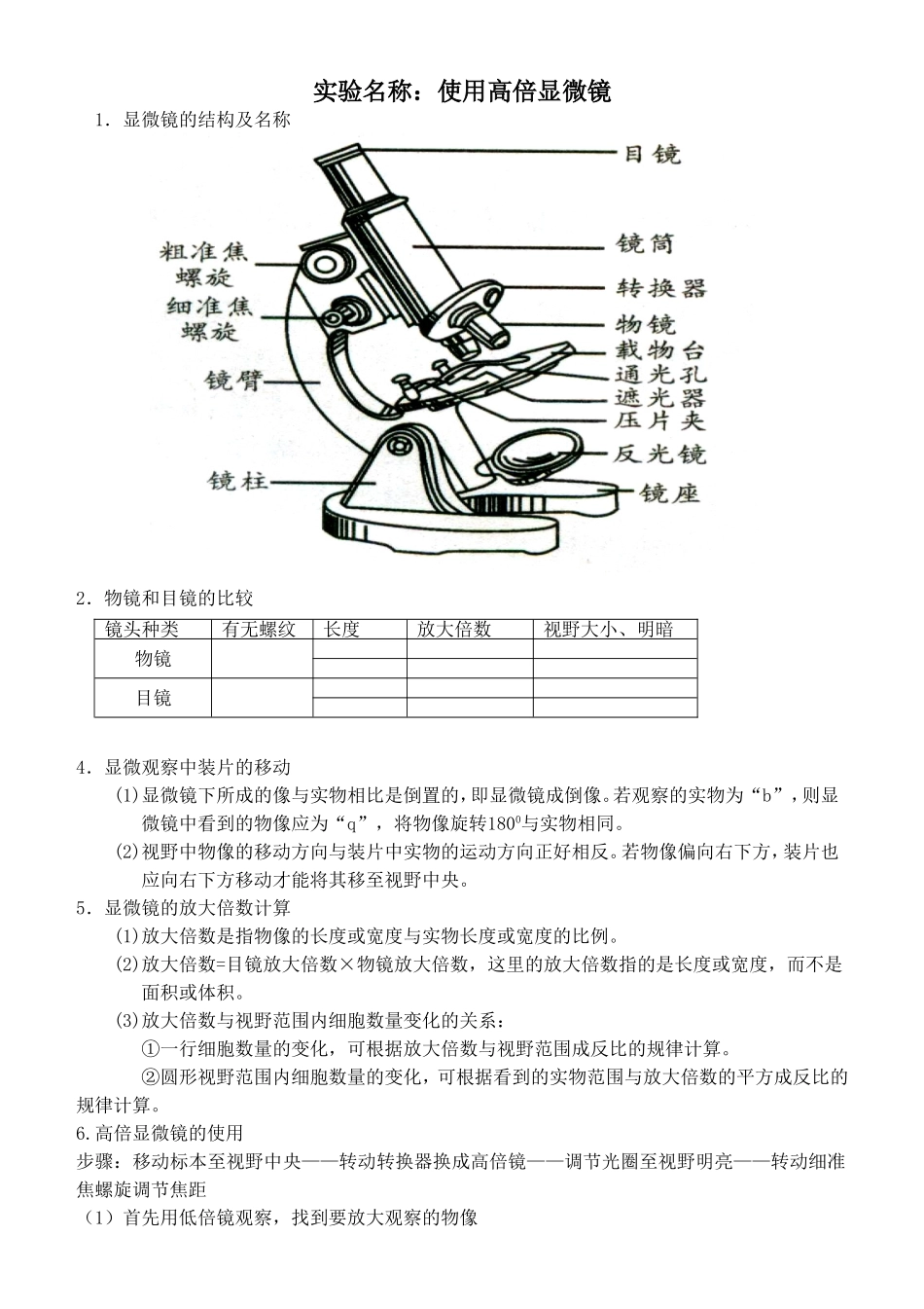 使用高倍显微镜_第1页
