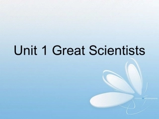 人教新课标必修五Unit1GreatScientists[全单元课件]