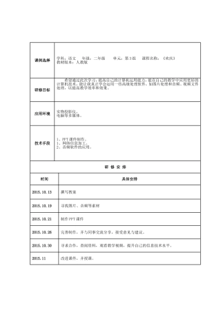 林芬芬个人研修计划