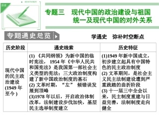 现代中国的政治建设与祖国统一