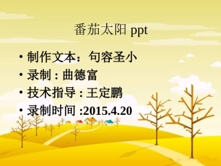 番茄太阳ppt