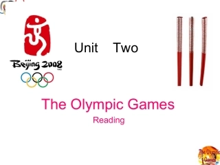 人教版高一年级英语必修2UnitTwoTheOlympicGames(Reading)