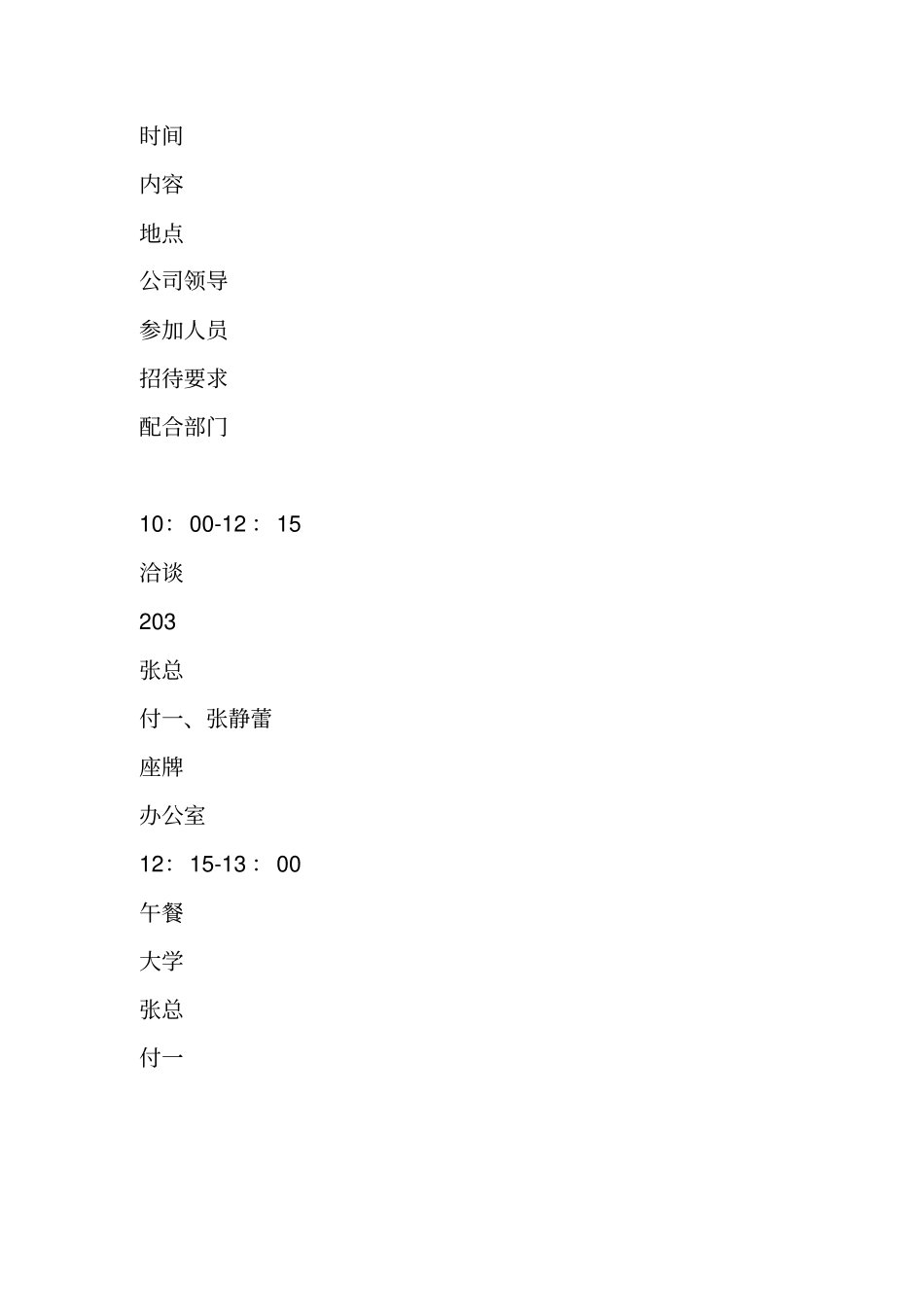 企业客户来访接待方案样表_第2页