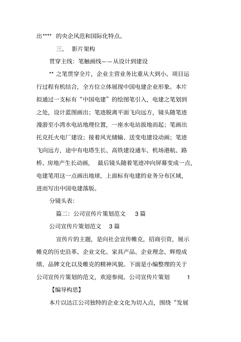 企业宣传片策划书模板_第2页
