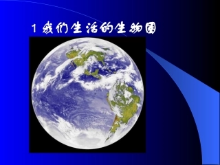 1、1、1生物生存的环境