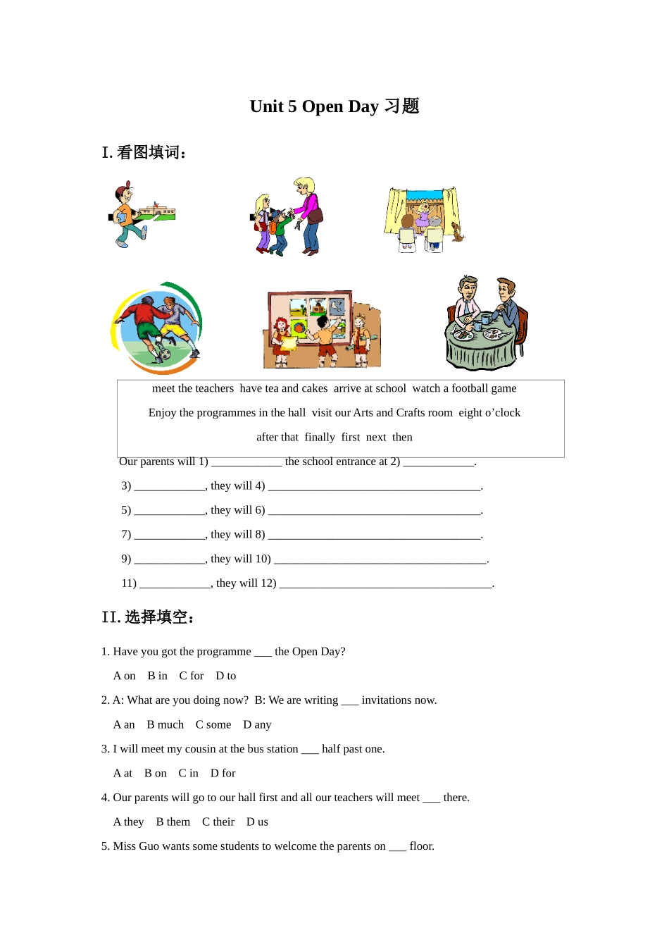 Unit-5-Open-Day-习题_第1页