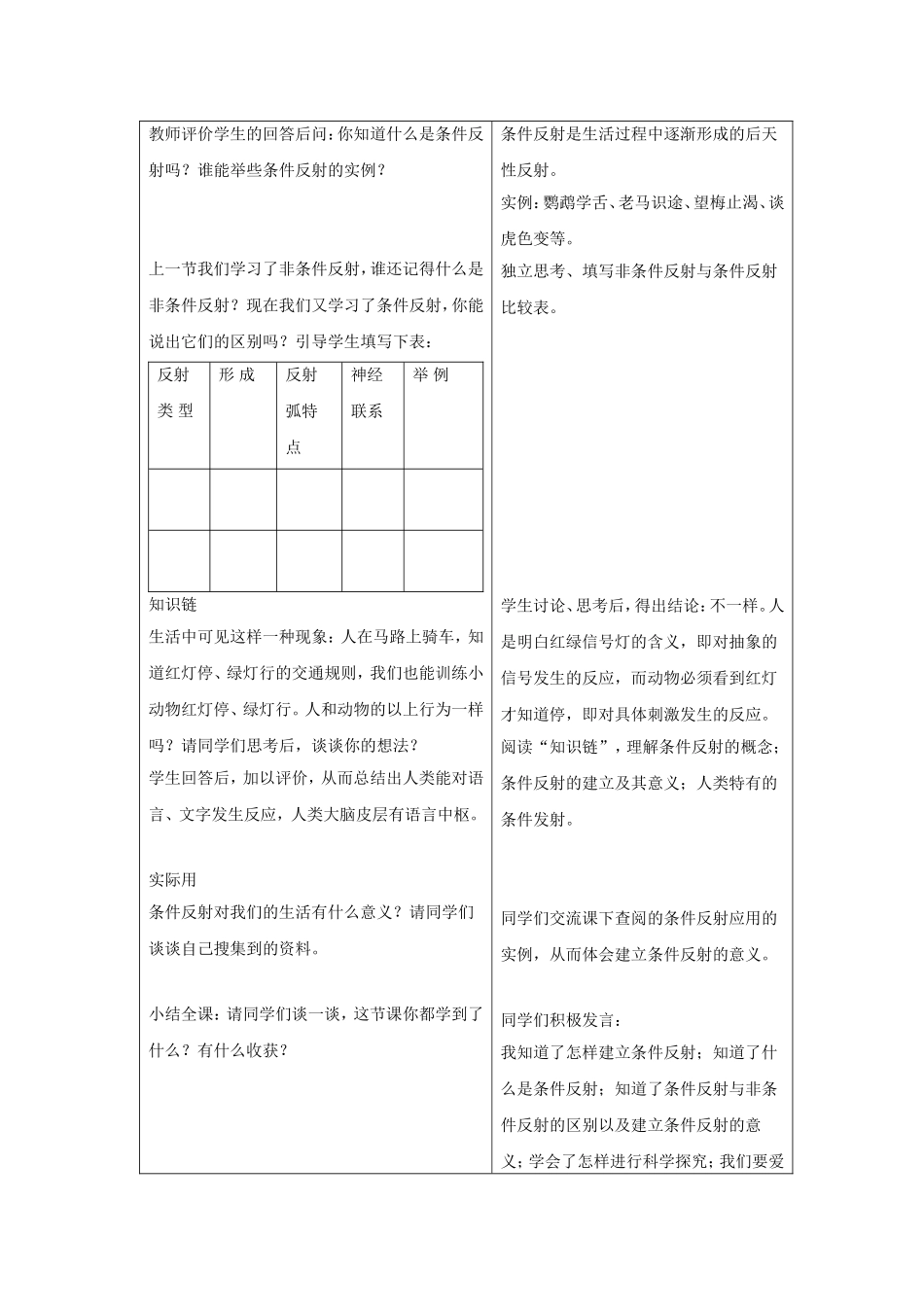 《二、条件反射》教案_第3页