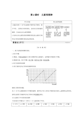 高中化学 专题1 微观结构与物质的多样性 第一单元 原子核外电子排布与元素周期律 第2课时 元素周期律讲义素养练（含解析）苏教版必修2-苏教版高一必修2化学试题