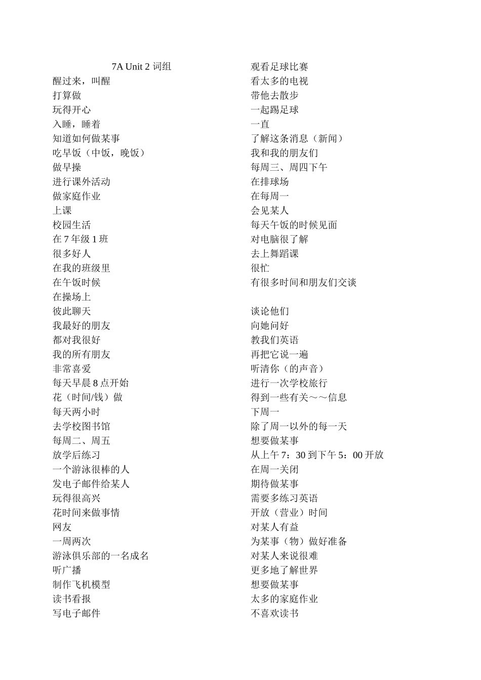 7AUnit2词组_第1页