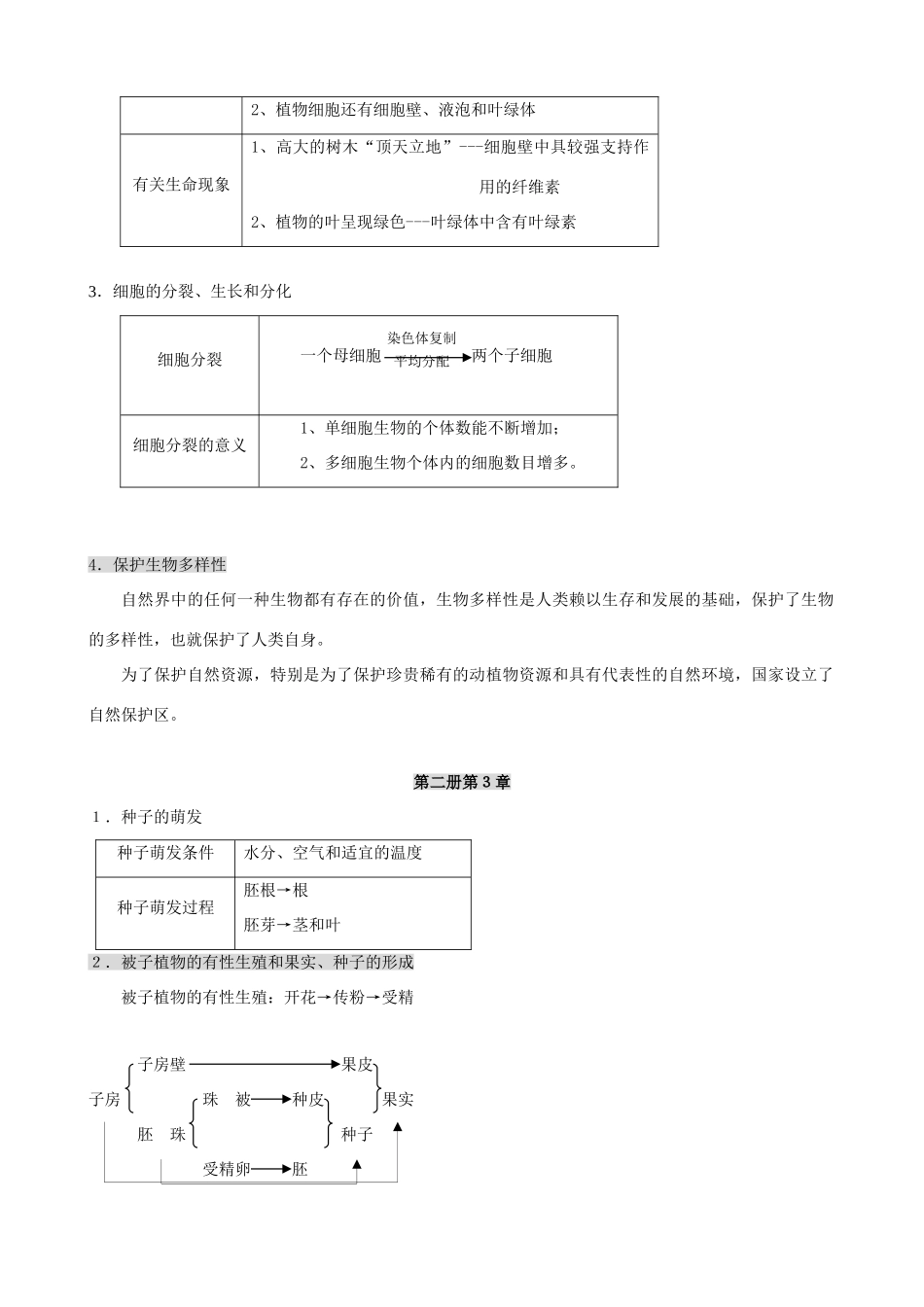 中考科学试卷选编知识点总结 生物部分 浙教版试卷_第2页