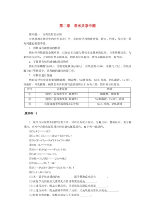 高中化学 第二章 章末共享专题 新人教版必修1-新人教版高一必修1化学试题
