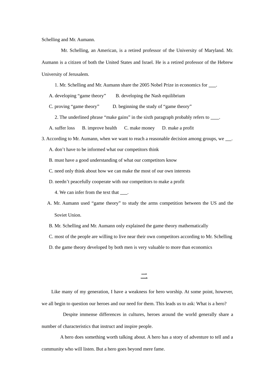 分校高三英语阅读训练 试题_第2页