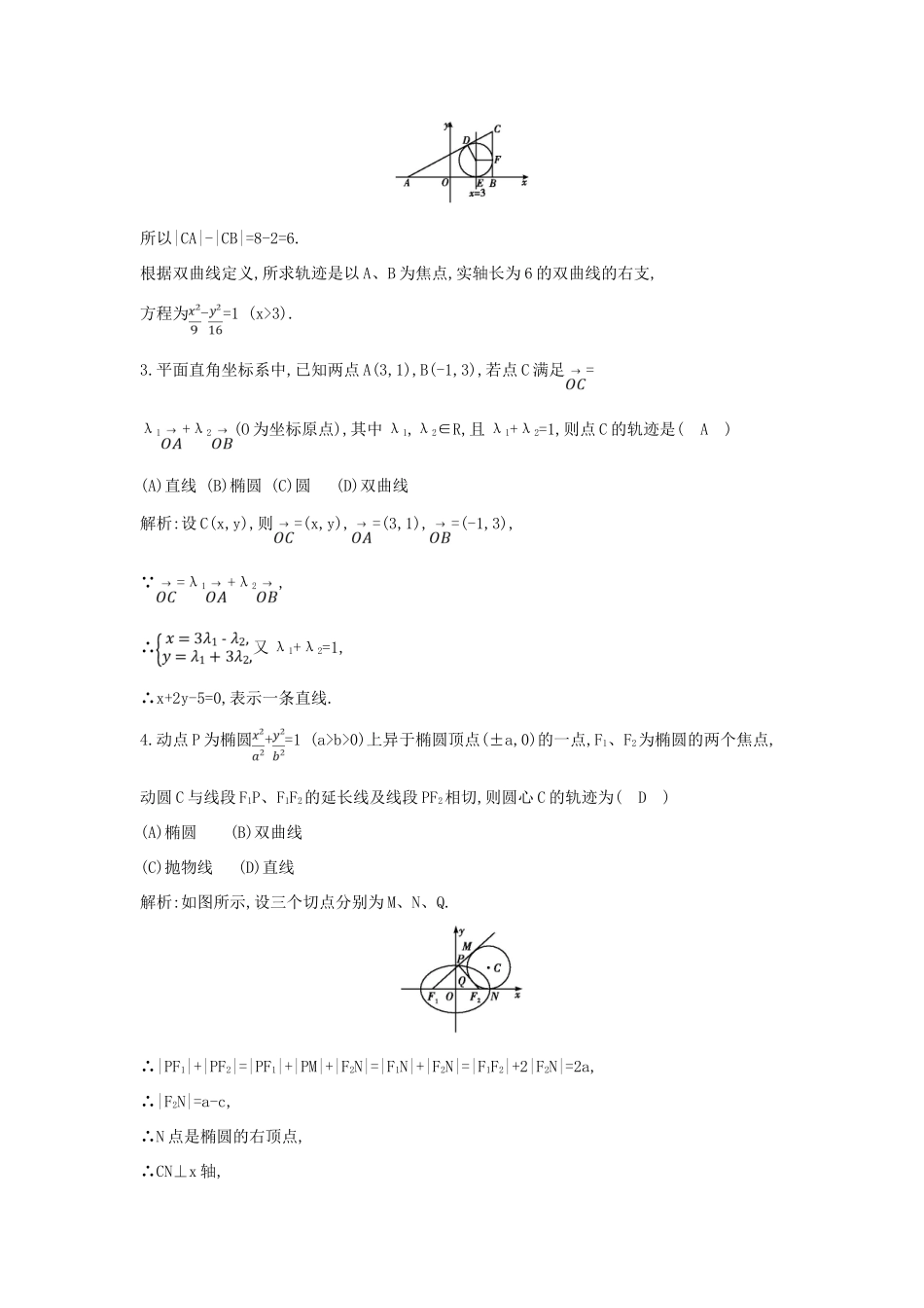 （新课标）高三数学一轮复习 第8篇 第7节 曲线与方程课时训练 理-人教版高三全册数学试题_第2页