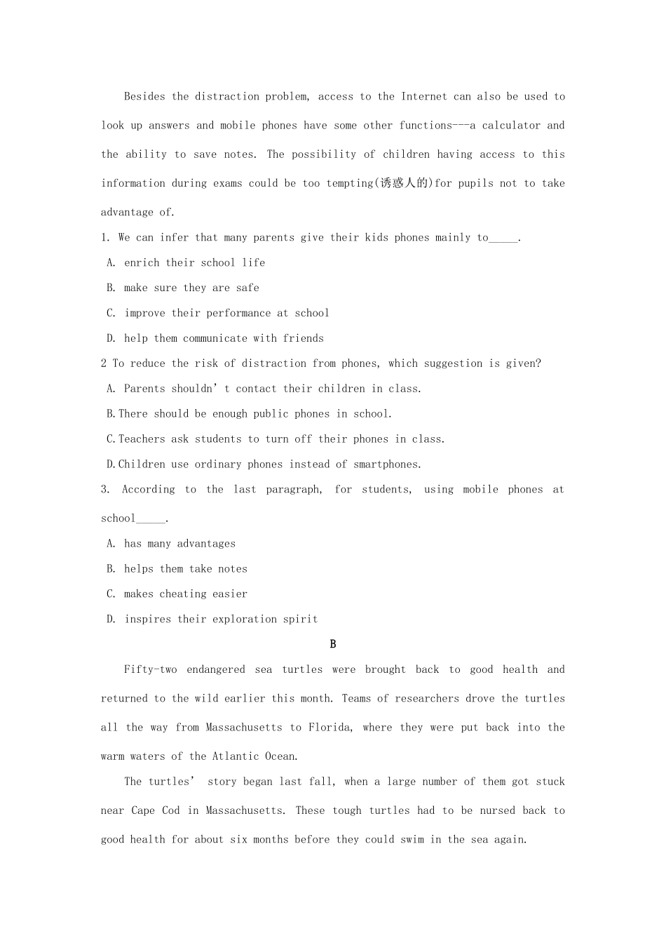 内蒙古太仆寺旗宝昌一中高一英语下学期期中试题_第2页