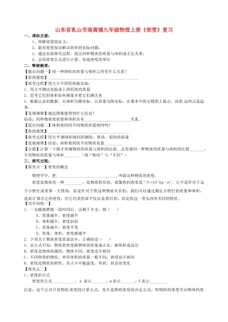 九年级物理上册(密度)复习2试卷