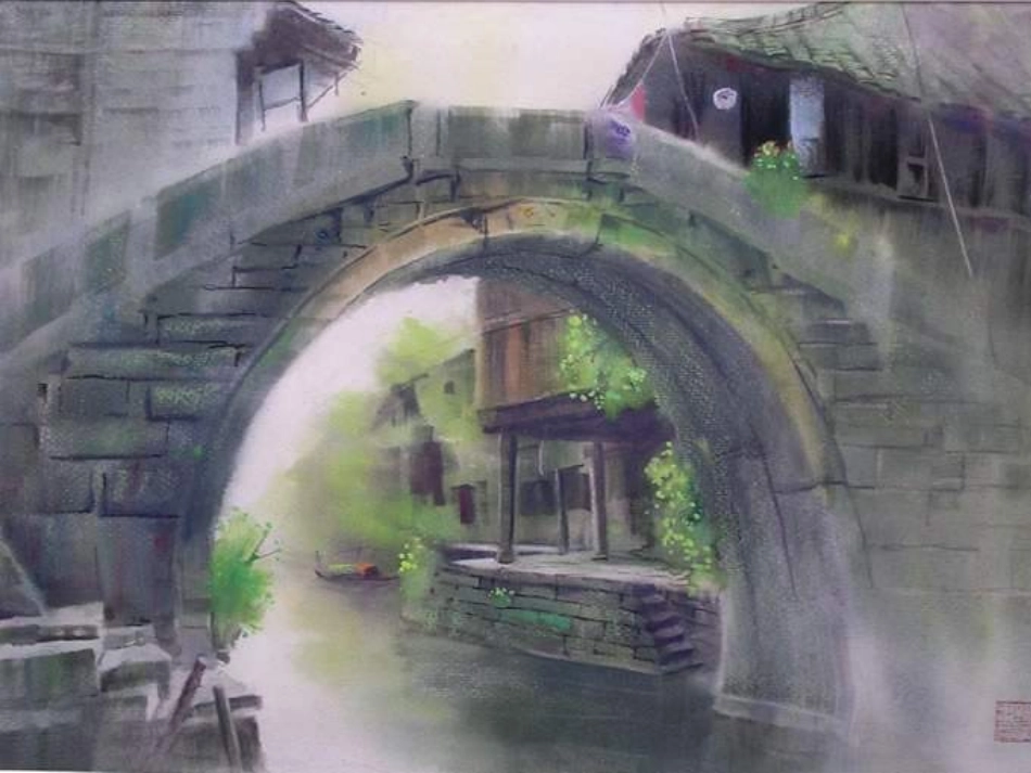 人教版五年级语文上册《08小桥流水人家》1_第2页