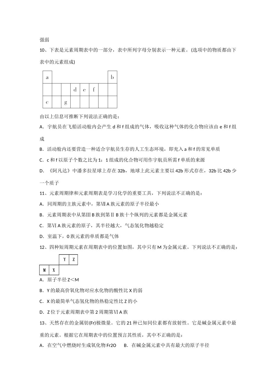 辽宁省葫芦岛市省五校协作体高一化学下学期期中试题-人教版高一全册化学试题_第3页
