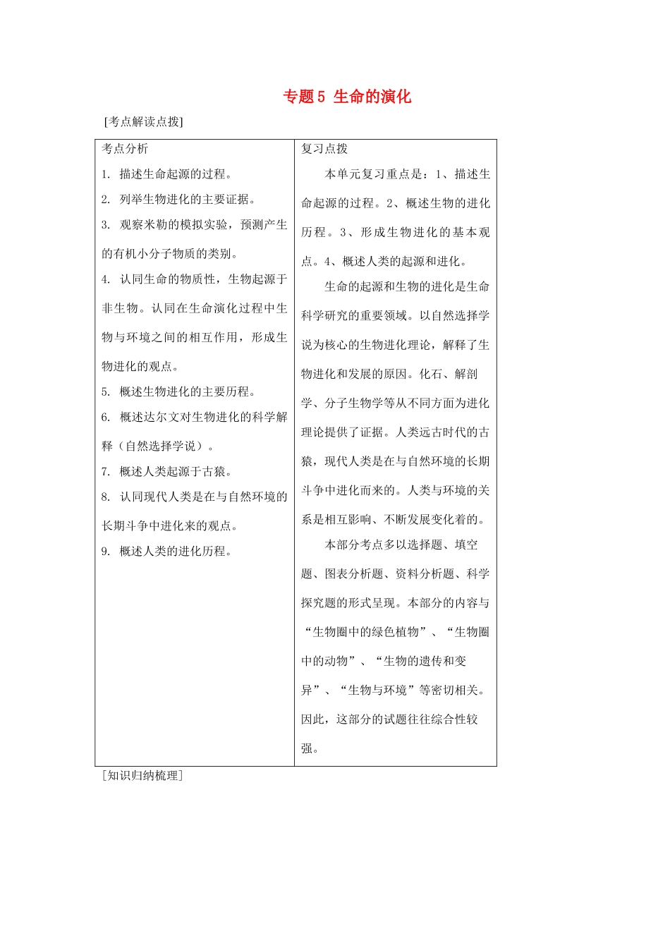 初中生物会考复习之专题训练篇五 济南版 试题_第1页