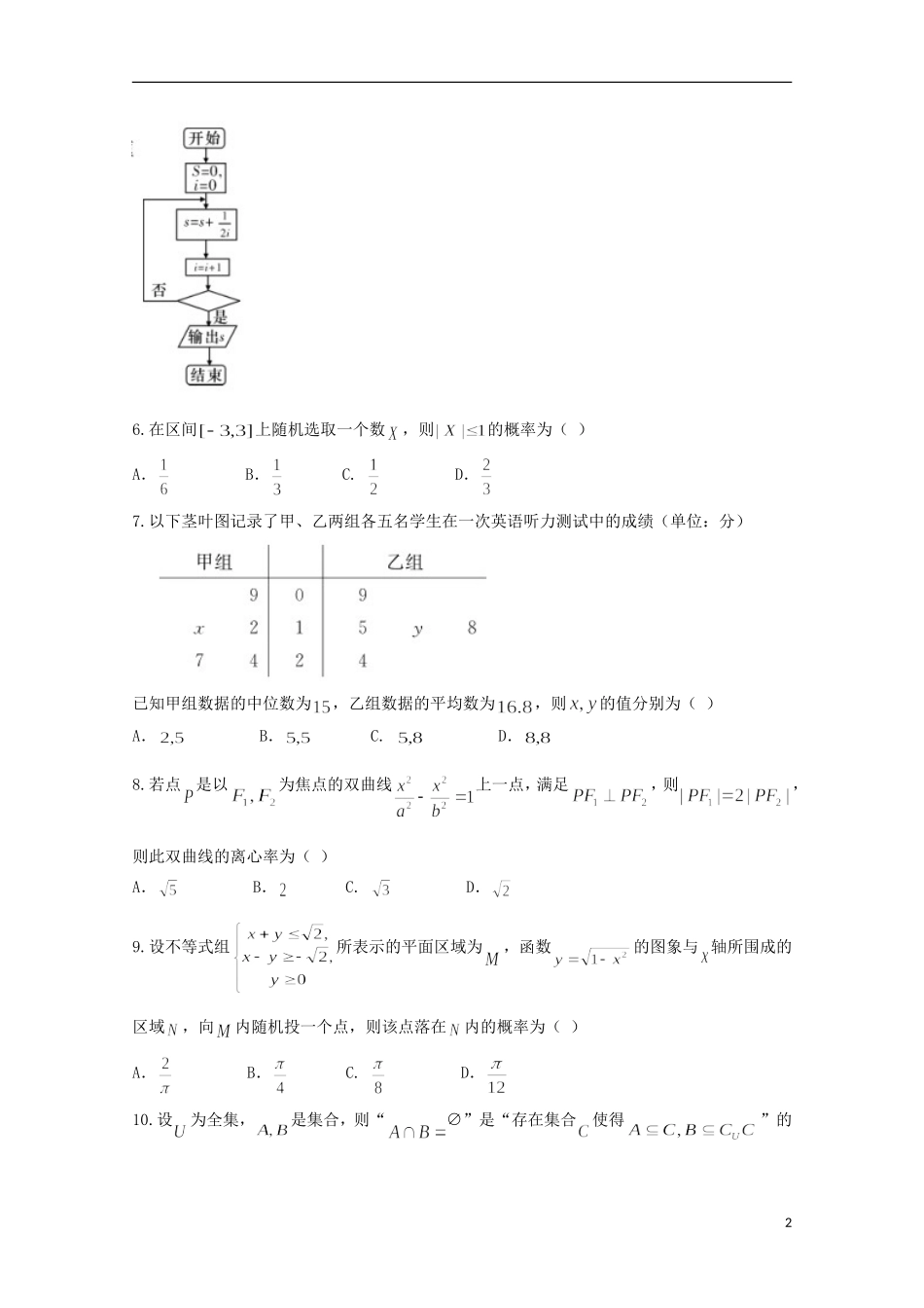 湖南省长沙市高二数学上学期第一次模块检测试题 理-人教版高二全册数学试题_第2页