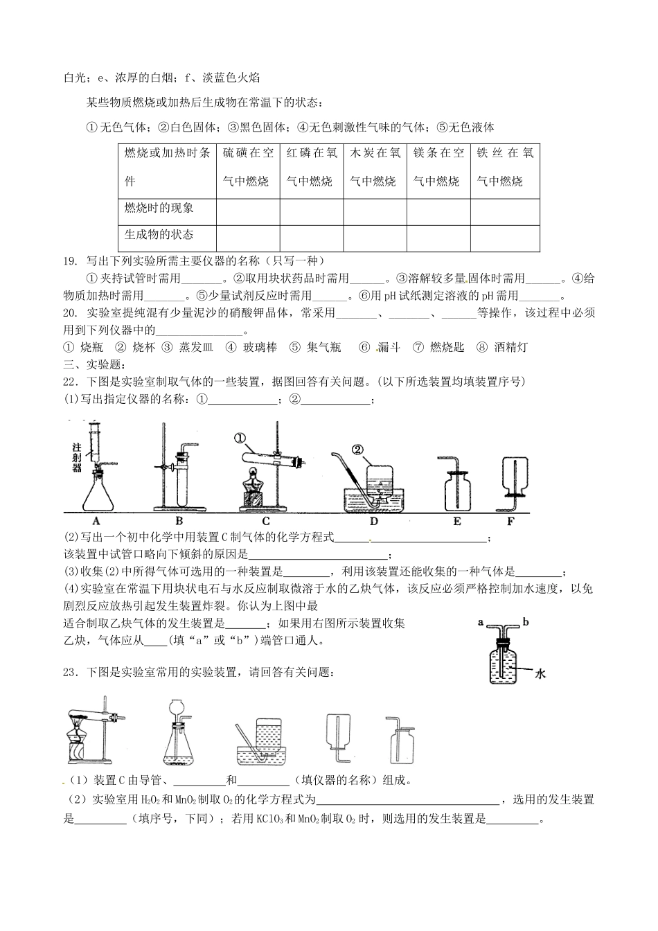 九年级化学下学期第四周测试试卷 新人教版试卷_第3页